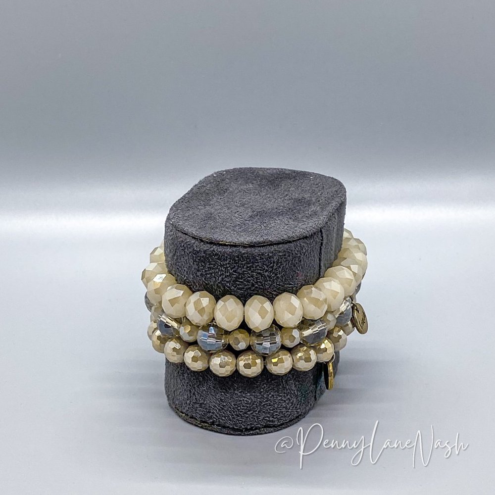 Vintage 3 Beaded Stretchy Bracelet Set - Picture 6 of 7